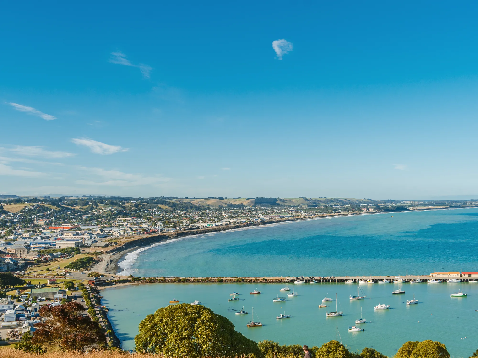 Oamaru harbour and coast.