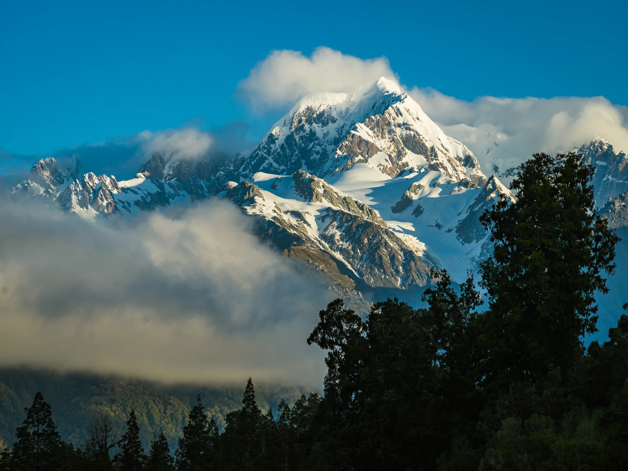 Mountain view near Fox Glacier