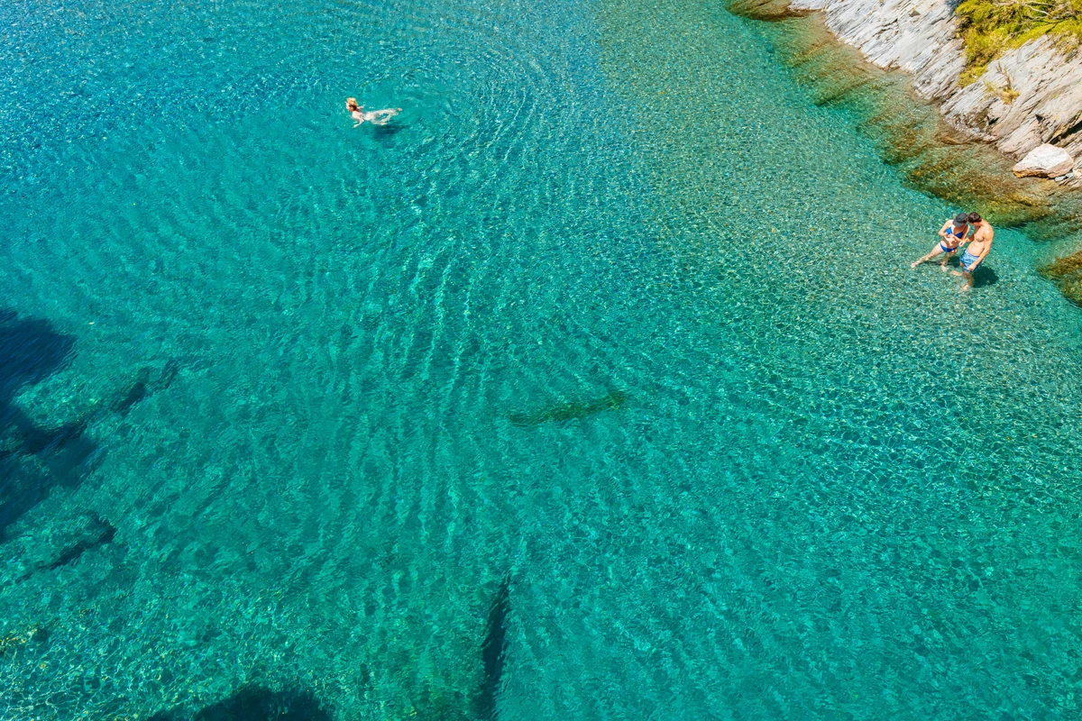 Clear water at Blue Pools