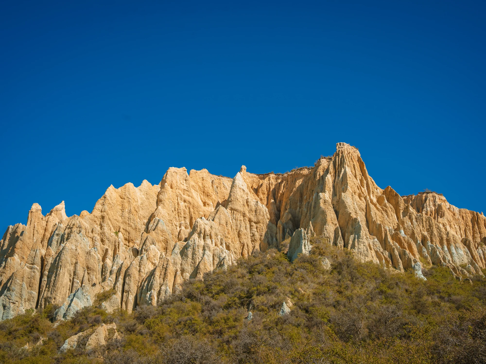 Clay Cliffs 的金色岩壁